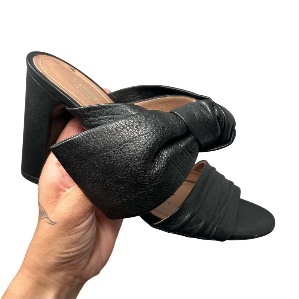 Lewit Leather Sandal Block Heel Sandals Size 38